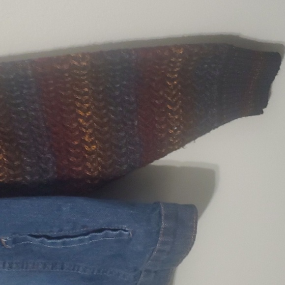 Taxi Jacket Denim Fabric Sleeves Womens Size XL ? X-large ? No Size Tag 20" Ptp - Picture 5 of 16